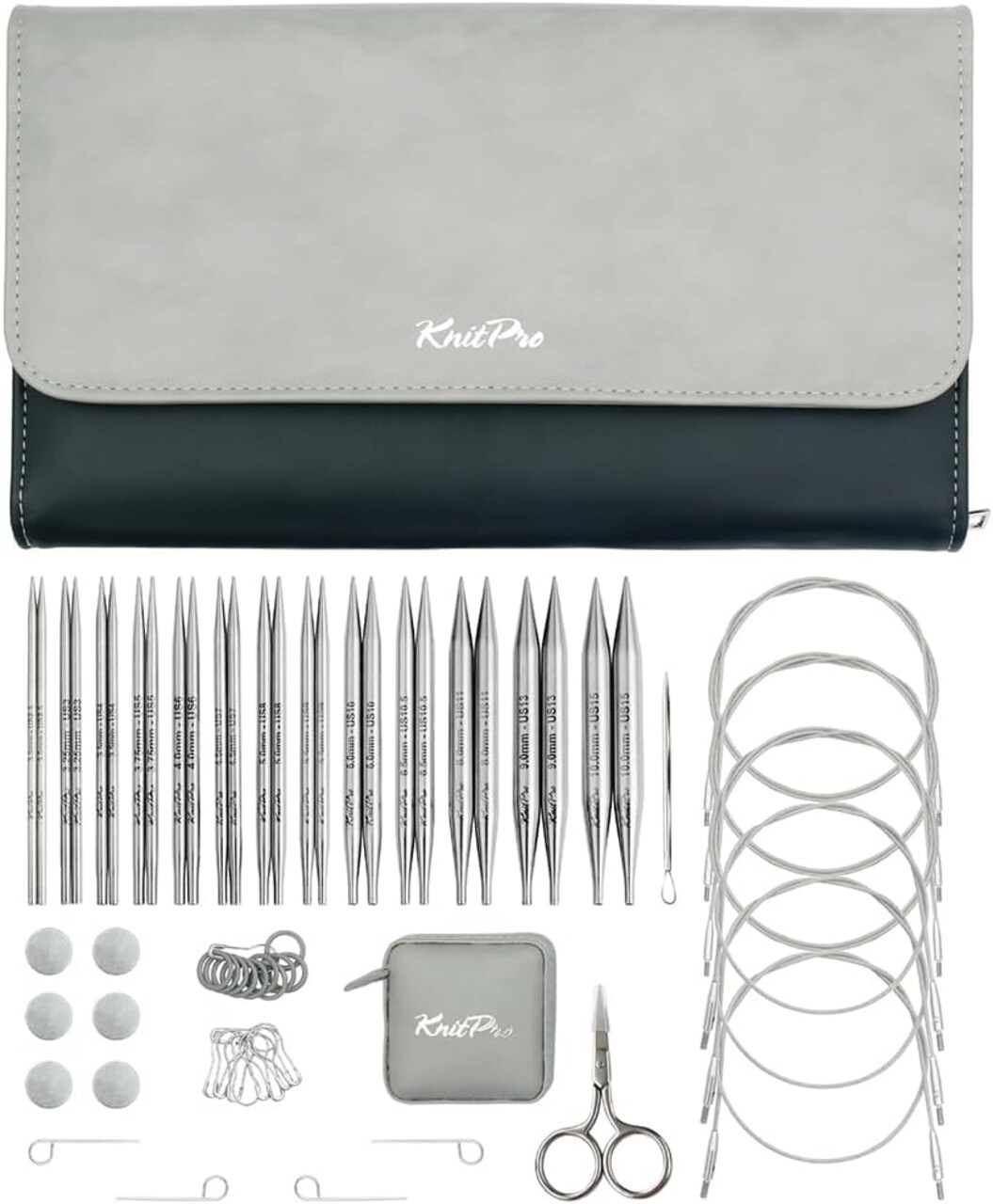 KnitPro Stelo Grande Special Interchangeable Knitting Needle Set 4" (10cm)